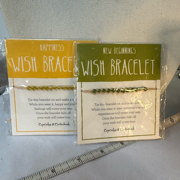 Two WISH Bracelets Happiness and New Beginnings - Picture 1 of 3